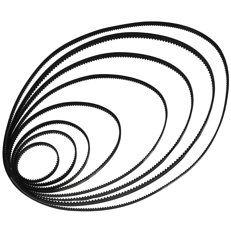 Uenhoy 8 Pcs 2GT 3D Printer Timing Belt 6mm Width, 2GT-6 Closed Loop Rubber Belt 110mm 112mm 122mm 158mm 200mm 280mm 300mm 400mm, 3D Printer Motor Cog Drive Belt - Image 2